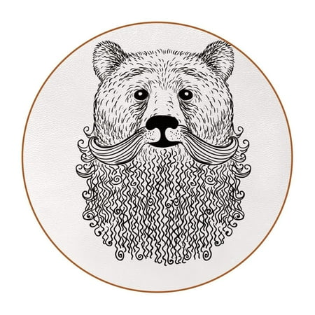 OWNTA Bear Animal Pattern Premium Microfiber Leather Round Coasters (6PCS) - 11x11 cm/4.3x4.3 in - Durable & Stylish Cup Mat Set
OWNTA Bear Animal Pattern Premium Microfiber Leather Round Coasters (6PCS) - 11x11 cm/4.3x4.3 in - Durable & Stylish Cup Mat Set