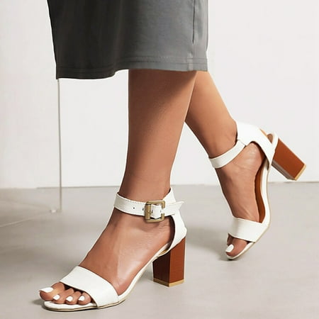NECHOLOGY Arch Support Womens Sandals Size 7 Ladies Fashion Solid Color Leather Open Toe Pointed Buckle Wide Width Womens Sandals White 7.5
NECHOLOGY Arch Support Womens Sandals Size 7 Ladies Fashion Solid Color Leather Open Toe Pointed Buckle Wide Width Womens Sandals White 7.5