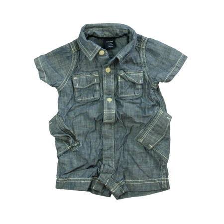 Pre-owned Gap Boys Blue Romper size: 0-3 Months