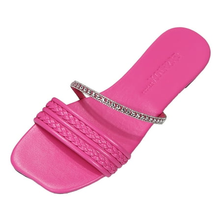 Cathalem Fashion Women Beach Rhinestone Slip On Soft Sole Casual Open Toe Non Slip Flat Breathable Slippers Shoes Sandals Hot Pink 40
Cathalem Fashion Women Beach Rhinestone Slip On Soft Sole Casual Open Toe Non Slip Flat Breathable Slippers Shoes Sandals Hot Pink 40