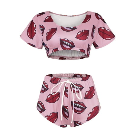 KDDYLITQ Womens Pajama Sets Paw Print 2 Piece Shorts Crop Top Sexy Sleepwear Pink XL
KDDYLITQ Womens Pajama Sets Paw Print 2 Piece Shorts Crop Top Sexy Sleepwear Pink XL