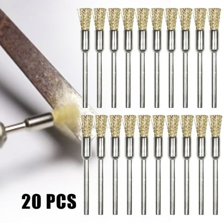 YIQH 20pcs/set Brass Wire Brushes Steel Wire Wheel Brush For Removing Rust 40*5mm