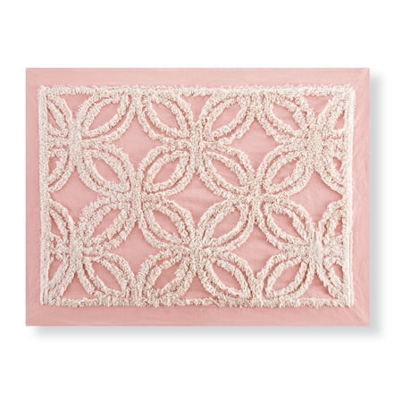 Allison Chenille Ivory Tufted Trellis Pattern Pillow Sham - Seasonal Bedding