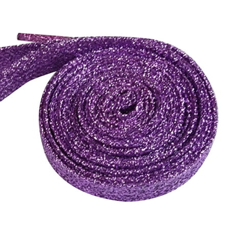 

Fusipu 110cm Fashion Flat Glitter Colored Shoe Laces Canvas Sneaker Shoelaces String