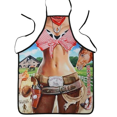 BMForward 1pc Adult Household kitchenApron Fun Printing Household Cleaning Apron