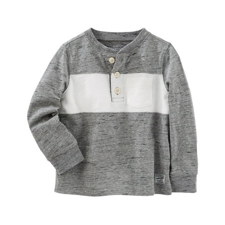 OshKosh B'gosh Little Pieced Stripe Henley, 5-Toddler