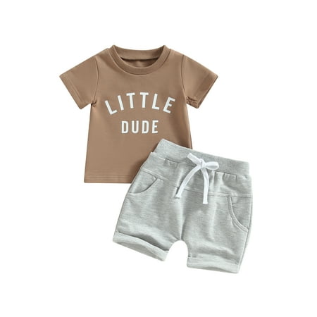 Qtinghua Toddler Infant Baby Boy Summer Clothes Little Dude Letter Short Sleeve T Shirt Shorts Set Coffee 6-12 Months
Qtinghua Toddler Infant Baby Boy Summer Clothes Little Dude Letter Short Sleeve T Shirt Shorts Set Coffee 6-12 Months