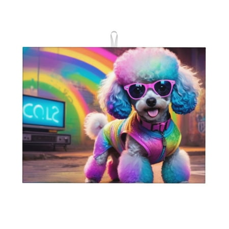 Sigee Rainbow Poodle Urban Street for Dish Drying Mat for Kitchen Counter Premium Kitchen Drying Mat 18 x 24 Dish Drying Pad
Sigee Rainbow Poodle Urban Street for Dish Drying Mat for Kitchen Counter Premium Kitchen Drying Mat 18 x 24 Dish Drying Pad
