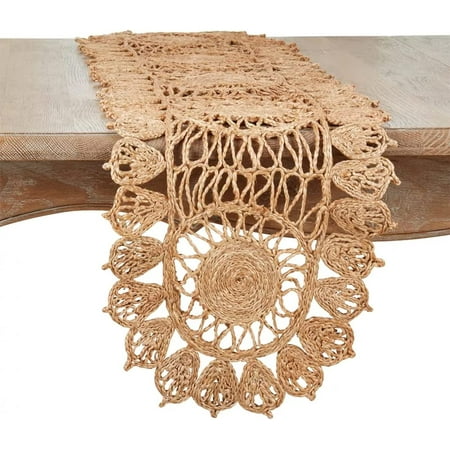 Fennco Styles Woven Jute Hollow Out Design Table Runner 13 W x 54 L - Natural Briaded Rustic Table Cover for Dining Room Banquets Family Gatherings and Holidays…
Fennco Styles Woven Jute Hollow Out Design Table Runner 13 W x 54 L - Natural Briaded Rustic Table Cover for Dining Room Banquets Family Gatherings and Holidays…