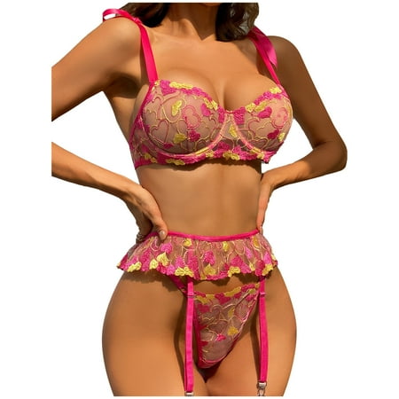 Utoimkio Sexy Lingerie Sets for Women Ladies Fashion Sexy Cute Lingerie Hollow Lace Flowers Ruffles Sexy Underwear Thong Garter Belt Suit
Utoimkio Sexy Lingerie Sets for Women Ladies Fashion Sexy Cute Lingerie Hollow Lace Flowers Ruffles Sexy Underwear Thong Garter Belt Suit
