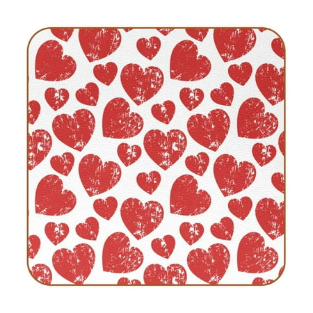 OWNTA Retro Red Love Heart Pattern Premium 6-Piece Square Coaster Set in Microfiber Leather - Non-Slip & Absorbent Cup Mats
OWNTA Retro Red Love Heart Pattern Premium 6-Piece Square Coaster Set in Microfiber Leather - Non-Slip & Absorbent Cup Mats
