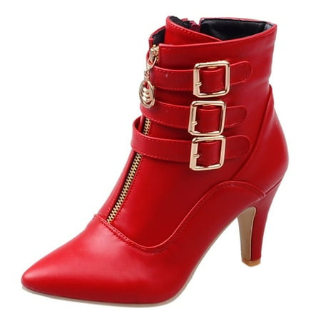 autumn winter shoes Fashion Women Square High Heels Zipper Solid Color Short Boots Pointed Toe Shoes
autumn winter shoes Fashion Women Square High Heels Zipper Solid Color Short Boots Pointed Toe Shoes