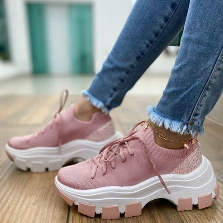 YTJX Women Fashion Outdoor Wedge Glitter Lace Up Mesh Breathable Sneaers Casual Shoes
YTJX Women Fashion Outdoor Wedge Glitter Lace Up Mesh Breathable Sneaers Casual Shoes