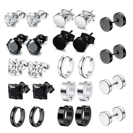 JUNTEX 12 Pairs/Set Stainless Steel Punk Earrings Hip Hop Rock Ear Studs Drop Dangle Pendant Unisex Women Men Decorations Jewelry Gifts
JUNTEX 12 Pairs/Set Stainless Steel Punk Earrings Hip Hop Rock Ear Studs Drop Dangle Pendant Unisex Women Men Decorations Jewelry Gifts