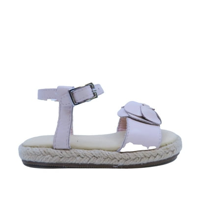 Pre-owned Janie and Jack Girls Pink | Tan Sandals size: 4 Infant