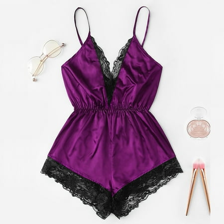 CRAMAX Fashion Women Sexy Lingerie Girl V-Neck Lace Splice Bodysuit Sleepwear Bodydoll
CRAMAX Fashion Women Sexy Lingerie Girl V-Neck Lace Splice Bodysuit Sleepwear Bodydoll