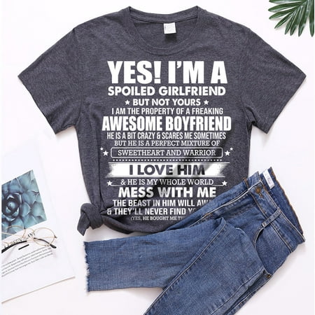WANYNG Make A Pet Of Girlfriend Printing Women s T-Shirt Short Sleeve Tops Scrub Warm up Jacket S