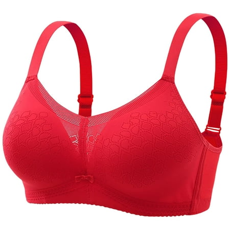 YYDGH Womens Plus Size Wireless Bra Clearance Solid Color Lace Mesh Lingerie Bras Comfortable Underwear Bralette Bras Red 38C
YYDGH Womens Plus Size Wireless Bra Clearance Solid Color Lace Mesh Lingerie Bras Comfortable Underwear Bralette Bras Red 38C