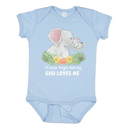 Inktastic I ll Never Forget That My Gigi Loves Me with Cute Elephants Gift Baby Boy or Baby Girl Bodysuit
Inktastic I ll Never Forget That My Gigi Loves Me with Cute Elephants Gift Baby Boy or Baby Girl Bodysuit