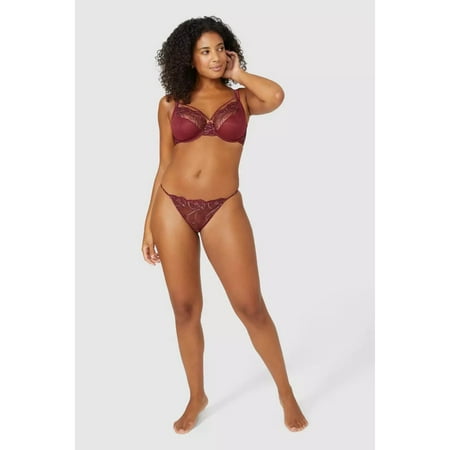 Gorgeous Womens DD+ Embroidered Plunge Bra