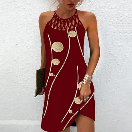 jsaierl Women s Fashion Round Neck Sleeveless Hollow 0ut Printed Suspenders Dress for Women 2022
jsaierl Women s Fashion Round Neck Sleeveless Hollow 0ut Printed Suspenders Dress for Women 2022