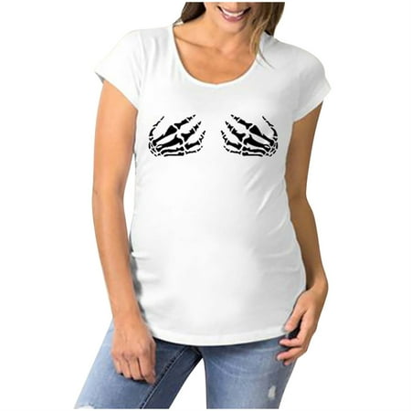 SHENGXINY Maternity Shirts Women Summer Novelty Print Round Neck Side Ruched Pregnancy Tops Blouse Casual Short Sleeve Funny Maternity Clothes Basic Tee
SHENGXINY Maternity Shirts Women Summer Novelty Print Round Neck Side Ruched Pregnancy Tops Blouse Casual Short Sleeve Funny Maternity Clothes Basic Tee