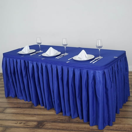 21ft Royal Blue Pleated Polyester Table Skirt Banquet Folding Table Skirt - Case of 6 Table Skirts
21ft Royal Blue Pleated Polyester Table Skirt Banquet Folding Table Skirt - Case of 6 Table Skirts