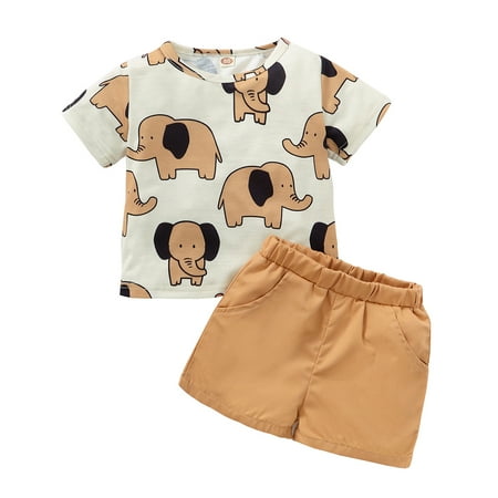 Baby Boy Clothes 18 Months Baby Boys Summer Short Outfit Sets 24 Months Short Sleeve Elephant Tops Elastic Shorts 2PCS Set White
Baby Boy Clothes 18 Months Baby Boys Summer Short Outfit Sets 24 Months Short Sleeve Elephant Tops Elastic Shorts 2PCS Set White