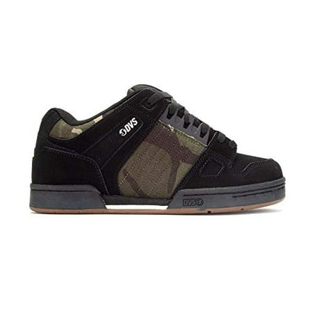 Dvs Footwear Mens Celsius Skate Shoe BLACK CAMO CHARCOAL NUBUCK