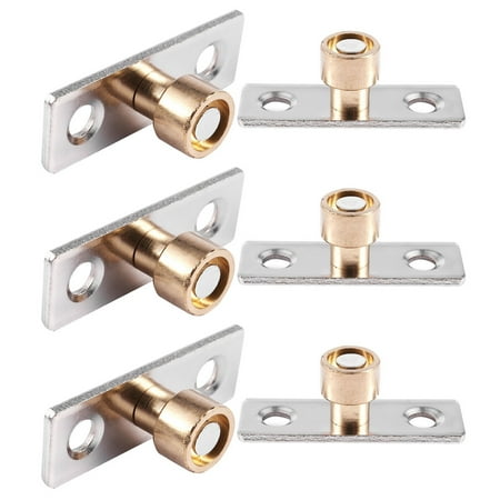 12mm Diameter Wooden Sliding Door Guide Metal Locator Stopper 6Pcs