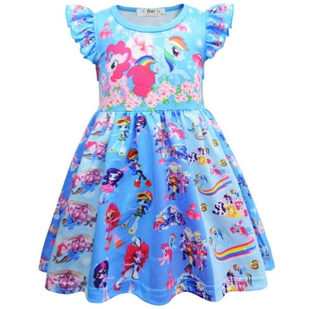 Little Girls Dress Short Sleeve Rainbow Horse Cartoon Printed Casual Sundress
Little Girls Dress Short Sleeve Rainbow Horse Cartoon Printed Casual Sundress