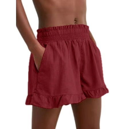 Lumento Women Casual Elastic Waist Summer Shorts Jersey Walking Shorts Holiday Ruffle Hem Shorts Loungewear Pajamas Shorts
Lumento Women Casual Elastic Waist Summer Shorts Jersey Walking Shorts Holiday Ruffle Hem Shorts Loungewear Pajamas Shorts