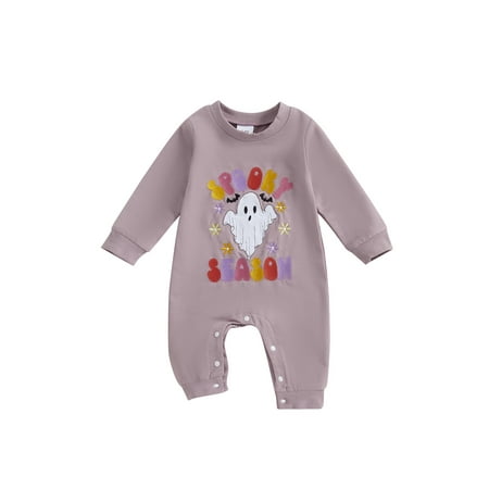 Cenuakty Baby Girls Halloween Romper Clothes Long Sleeve Round Neck Letter Ghost Embroidery Jumpsuit
Cenuakty Baby Girls Halloween Romper Clothes Long Sleeve Round Neck Letter Ghost Embroidery Jumpsuit