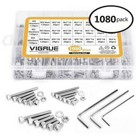 FAVOLOOK 1080PCS Nut Durable Screws With Storage Box Stainless Steel Head Cap Hex Socket
FAVOLOOK 1080PCS Nut Durable Screws With Storage Box Stainless Steel Head Cap Hex Socket