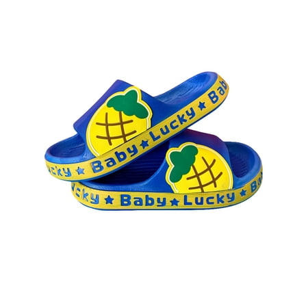 Colisha Kids Slide Sandals Slip On Beach Sandal Open Toe Slides Home Non-slip Casual Shoe Cartoon House Shoes Pineapple Blue 5C-6C
Colisha Kids Slide Sandals Slip On Beach Sandal Open Toe Slides Home Non-slip Casual Shoe Cartoon House Shoes Pineapple Blue 5C-6C