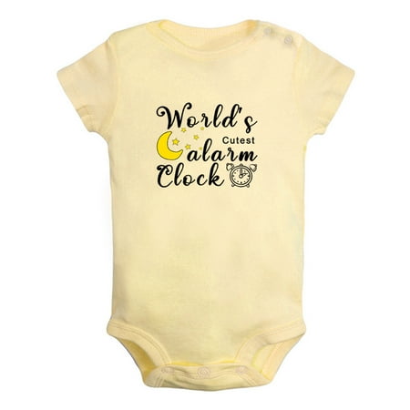 World s Cutest Alarm Clock Funny Rompers For Babies Newborn Baby Unisex Bodysuits Infant Jumpsuits Toddler 0-24 Months Kids One-Piece Oufits
World s Cutest Alarm Clock Funny Rompers For Babies Newborn Baby Unisex Bodysuits Infant Jumpsuits Toddler 0-24 Months Kids One-Piece Oufits