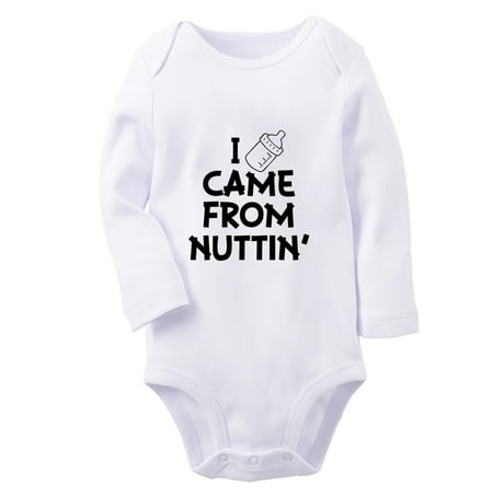 iDzn® I Came From Nuttin Funny Rompers Newborn Baby Unisex Bodysuits Infant Jumpsuits Toddler Kids Long Sleeve Oufits (White 0-6 Months)
iDzn® I Came From Nuttin Funny Rompers Newborn Baby Unisex Bodysuits Infant Jumpsuits Toddler Kids Long Sleeve Oufits (White 0-6 Months)