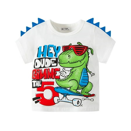 Uccdo Toddler Boys Short Sleeve T-shirt Tops Kids Summer Cartoon Printed Casual Top 2-8T
Uccdo Toddler Boys Short Sleeve T-shirt Tops Kids Summer Cartoon Printed Casual Top 2-8T