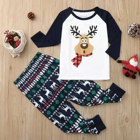 Ruhiku GW Christmas Kids Deer Print Long Sleeve Tops+Pants Family Pajamas Matching Set Navy 100
Ruhiku GW Christmas Kids Deer Print Long Sleeve Tops+Pants Family Pajamas Matching Set Navy 100