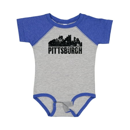 Inktastic Pittsburgh Skyline Grunge Gift Baby Boy or Baby Girl Bodysuit