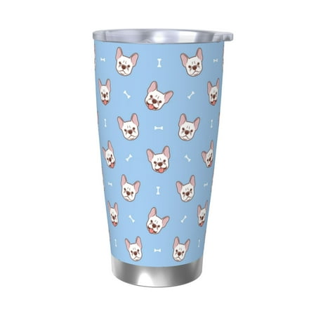 Cauagu French Bulldog Head Pattern 20oz Tumbler Stainless Steel Vacuum Insulated Tumbler with Lid Insulated Coffee Mug Thermal Cup with Splash Proof Sliding Lid-Without Straw
Cauagu French Bulldog Head Pattern 20oz Tumbler Stainless Steel Vacuum Insulated Tumbler with Lid Insulated Coffee Mug Thermal Cup with Splash Proof Sliding Lid-Without Straw