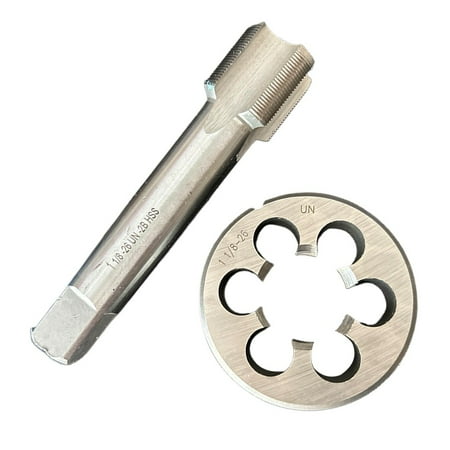 2pcs HSS 1inch 1/8-26 straight flute machine taps right hand Pipe Tap and die