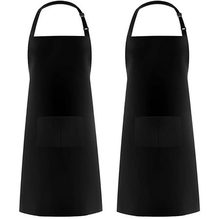 

ERTUTUYI 2PC Adjustable Water Resistance Pocket Women Men Chef Cooking Kitchen Apron