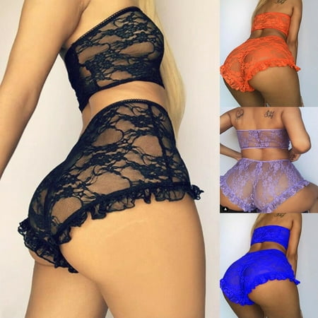 LINMOUA Ladies Sexy Fashion Interesting Tight Lace Hollow Tie Lovely Two Piece Set Black
LINMOUA Ladies Sexy Fashion Interesting Tight Lace Hollow Tie Lovely Two Piece Set Black