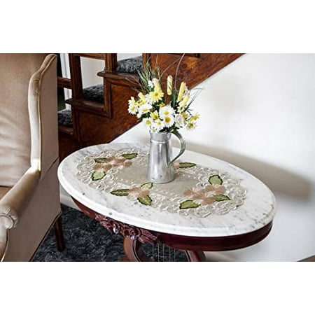 Embroidered Gold Daisy Fleur Latte Table Runner Dresser Scarf Coffee Table Runner Doily (12.5Wx26L)
Embroidered Gold Daisy Fleur Latte Table Runner Dresser Scarf Coffee Table Runner Doily (12.5Wx26L)