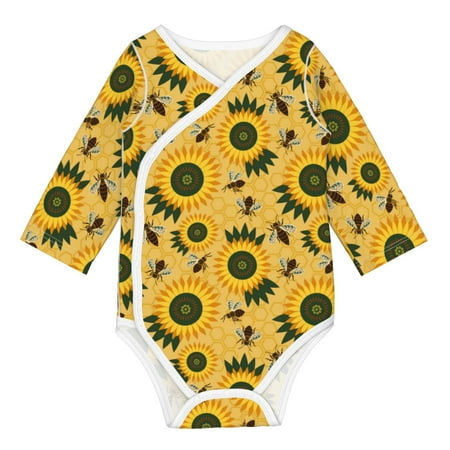 Matuu Bees and Sunflowers for Baby Long-Sleeve Bodysuit Soft Cotton Comfortable and Breathable Perfect for Newborns and Infants
Matuu Bees and Sunflowers for Baby Long-Sleeve Bodysuit Soft Cotton Comfortable and Breathable Perfect for Newborns and Infants
