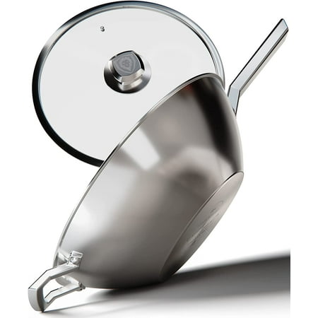GUVSOETS Frying Pan Skillet - 9 inch - The Oberon Series - 3-Ply Aluminum Core Cooking Pan - Premium Silver Kitchen Cookware - 1.5 QT - Omelet Beef Egg Pan - w/Lid & Pot Protector
GUVSOETS Frying Pan Skillet - 9 inch - The Oberon Series - 3-Ply Aluminum Core Cooking Pan - Premium Silver Kitchen Cookware - 1.5 QT - Omelet Beef Egg Pan - w/Lid & Pot Protector
