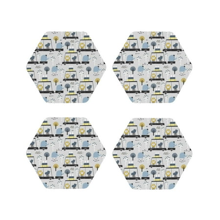 Honeii Lion Hippo Elephant On The Car Print Leather Coaster Set of 4 Ideal for Safeguarding Your Furniture from Drinks Spills and Effortless Cleanup-Hexagon
Honeii Lion Hippo Elephant On The Car Print Leather Coaster Set of 4 Ideal for Safeguarding Your Furniture from Drinks Spills and Effortless Cleanup-Hexagon