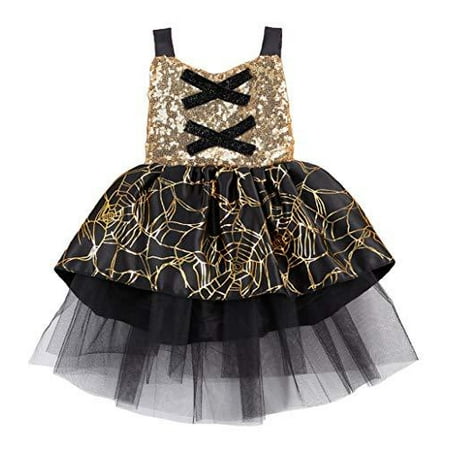 Styles I Love Toddler Girls Sleeveless Gold Sequin Spiderweb Tulle Dress Halloween Birthday Party Dress
Styles I Love Toddler Girls Sleeveless Gold Sequin Spiderweb Tulle Dress Halloween Birthday Party Dress
