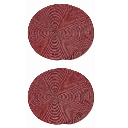 Round Braided Placemats 12 Table Mats for Dining Woven Washable Non- Place Mats 15 Inch(Dark Red)
Round Braided Placemats 12 Table Mats for Dining Woven Washable Non- Place Mats 15 Inch(Dark Red)